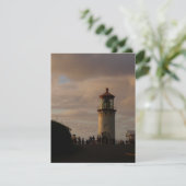 Kilauea Vuurtoren in de schemering op een Feestdagenkaart (Staand voorkant)
