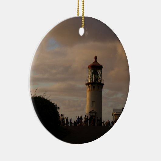 Kilauea vuurtoren in Dusk Keramisch Ornament (Rechts)