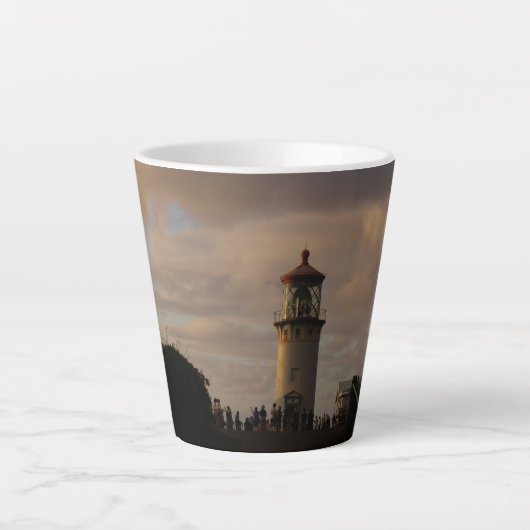Kilauea vuurtoren in Hawaii Latte Mok (Voorkant)