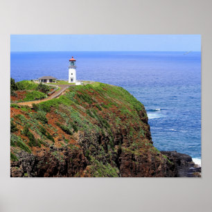 Kilauea-vuurtoren op Kauai Poster