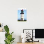 Kilauea-vuurtoren op Kauai Poster (Thuiskantoor)