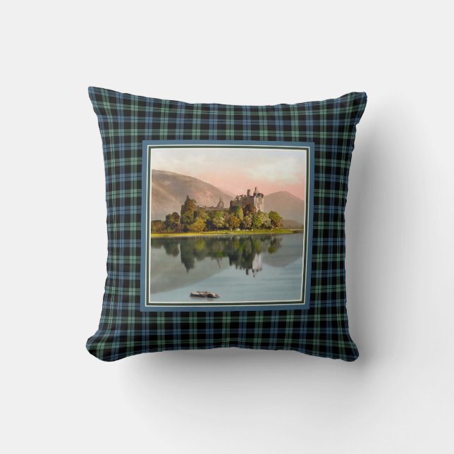  Kilchurn Castle Clan Campbell Tartan Kussen (Voorkant)