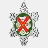 Kildare Ireland Crest Irish Tin Sneeuwvlok Ornament (Rechts)