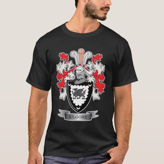 Kilgore Family Crest Coat of Arms T-shirt (Voorkant)