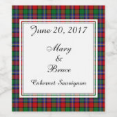 Kilgore Schots Bruiloft Wijn Label Wijn Etiket (Enkel label)