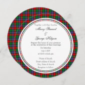 Kilgore Scottish Wedding Round Invitation Kaart (Voorkant / Achterkant)
