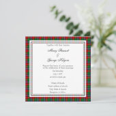 Kilgore Scottish Wedding Square Invitation Kaart (Staand voorkant)