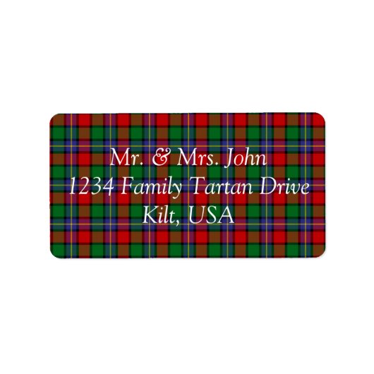 Kilgore Tartan Label (Voorkant)