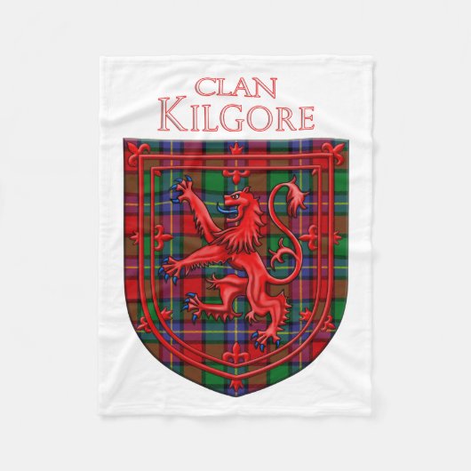 Kilgore Tartan Scottish Plaid Lion Rampant Fleece Deken (Voorkant)