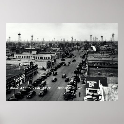 KILGORE TEXAS OIL FIELD c. 1938 Poster (Voorkant)