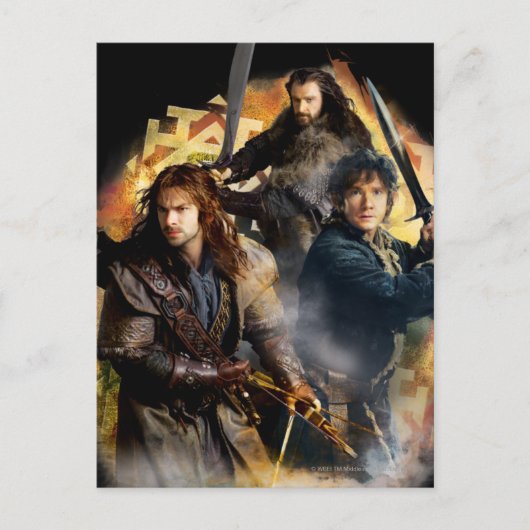 Kili, BILBO BAGGINS™ & THORIN OAKENSHIELD™ Art Briefkaart (Voorkant)