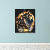 Kili, BILBO BAGGINS™ & THORIN OAKENSHIELD™ Art Canvas Afdruk (Insitu (Houten vloer))