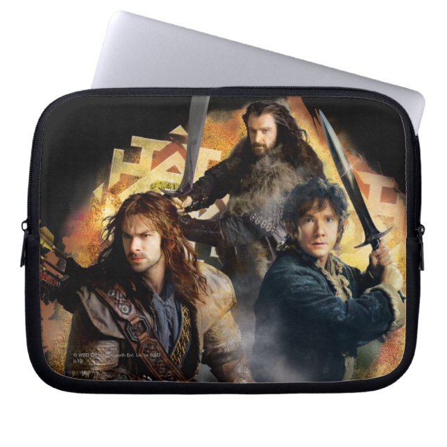 Kili, BILBO BAGGINS™ & THORIN OAKENSHIELD™ Art Laptop Sleeve (Voorkant)