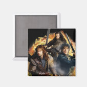 Kili, BILBO BAGGINS™ & THORIN OAKENSHIELD™ Art Magneet (Voorkant / Achterkant)
