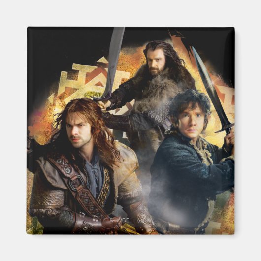Kili, BILBO BAGGINS™ & THORIN OAKENSHIELD™ Art Magneet (Voorkant)