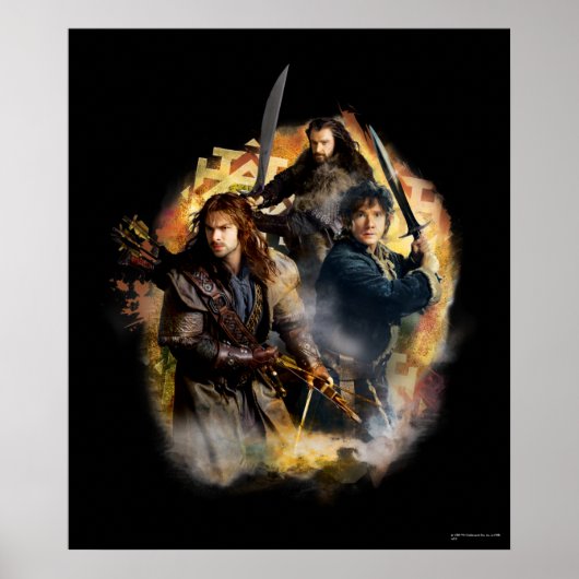 Kili, BILBO BAGGINS™ & THORIN OAKENSHIELD™ Art Poster (Voorkant)