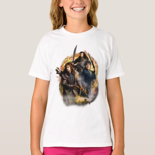 Kili, BILBO BAGGINS™ & THORIN OAKENSHIELD™ Art T-shirt (Voorkant)