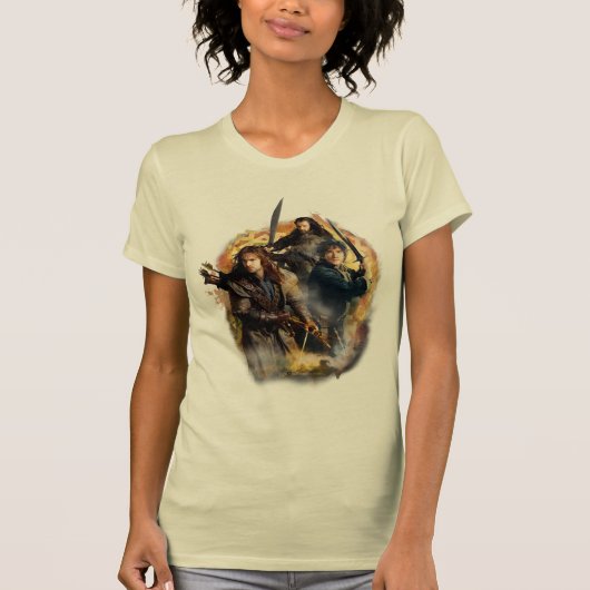 Kili, BILBO BAGGINS™ & THORIN OAKENSHIELD™ Art T-shirt (Voorkant)
