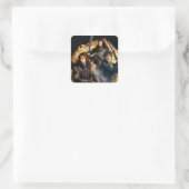 Kili, BILBO BAGGINS™ & THORIN OAKENSHIELD™ Art Vierkante Sticker (Tas)