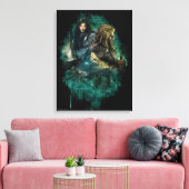 Kili en Fili over Erebor Canvas Afdruk (Insitu (Woonkamer))