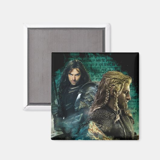 Kili en Fili over Erebor Magneet (Voorkant / Achterkant)