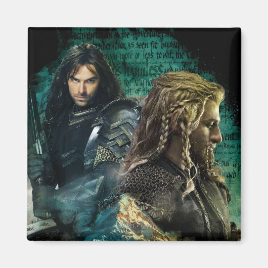 Kili en Fili over Erebor Magneet (Voorkant)
