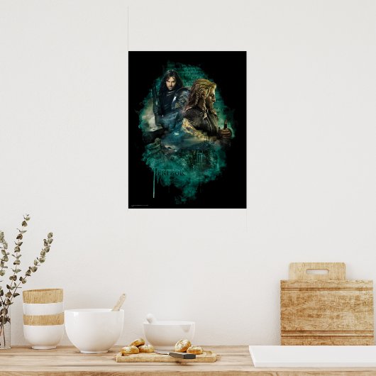 Kili en Fili over Erebor Poster (Keuken)