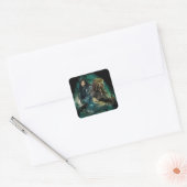 Kili en Fili over Erebor Vierkante Sticker (Envelop)