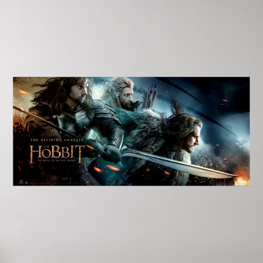 Kili, Fili & THORIN OAKENSHIELD™ opladen voor stri Poster (Voorkant)
