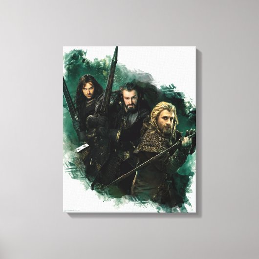 Kili, THORIN OAKENSHIELD™ en Fili Graphic Canvas Afdruk (Voorkant)