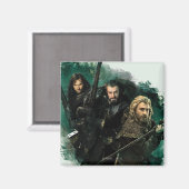 Kili, THORIN OAKENSHIELD™ en Fili Graphic Magneet (Voorkant / Achterkant)
