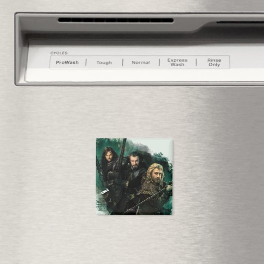 Kili, THORIN OAKENSHIELD™ en Fili Graphic Magneet (Insitu (Vaatwasser))