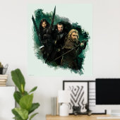 Kili, THORIN OAKENSHIELD™ en Fili Graphic Poster (Thuiskantoor)