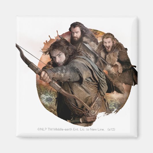 Kili, THORIN OAKENSHIELD™ en Fili Magneet (Voorkant)