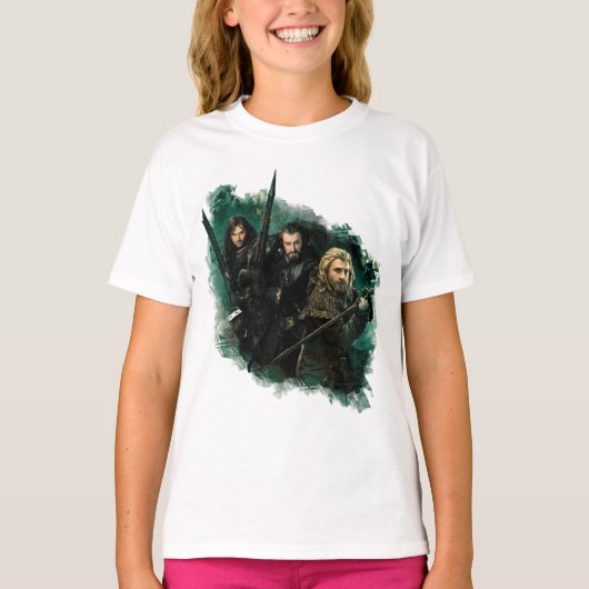Kili, THORIN OAKENSHIELD™, & Fili Graphic T-shirt (Voorkant)