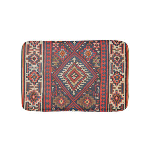 Kilim Aztec Red Blue Tan  Badmat