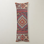 Kilim Aztec Red Blue Tan  Lichaamskussen (Achterkant (Verticaal))