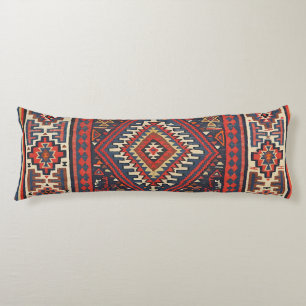 Kilim Aztec Red Blue Tan  Lichaamskussen