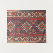 Kilim Aztec Red Blue Tan  Wandkleed (Voorkant (horizontaal))