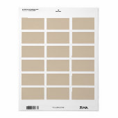 Kilim Beige Solid Color Etiket (Full Sheet)