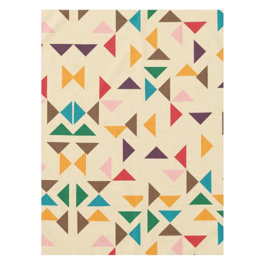 Kilim driehoek patroon beige tafelkleed (Voorkant)