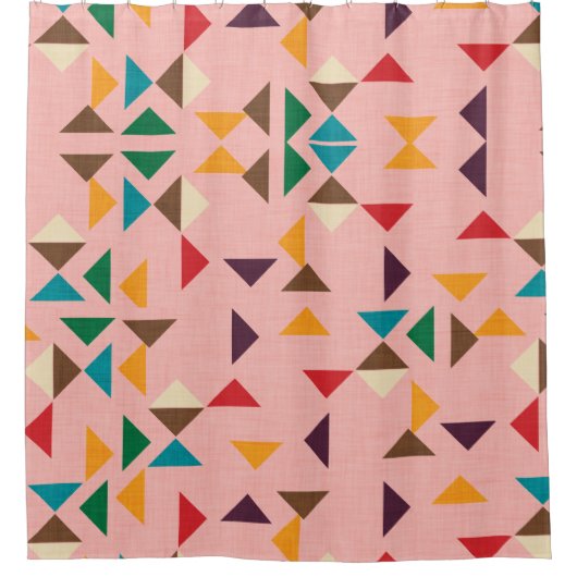 Kilim driehoek patroon douchegordijn (Voorkant)