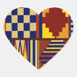 Kilim gebedskleed ontwerp hart sticker