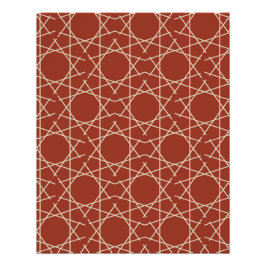 Kilim Roest Geometrisch Patroon Poster