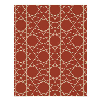 Kilim Roest Geometrisch Patroon Poster