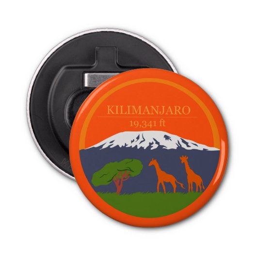 Kilimanjaro Altitude Button Flesopener (Voorkant)