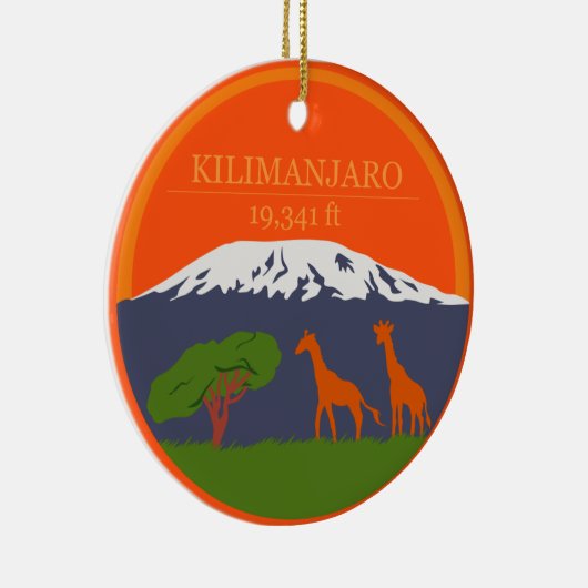 Kilimanjaro Altitude Keramisch Ornament (Rechts)