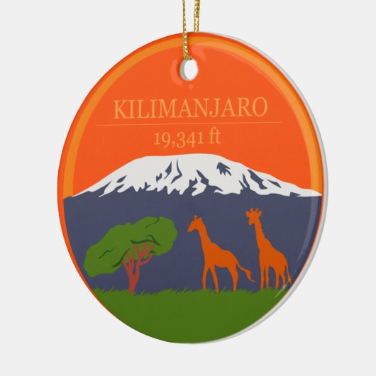 Kilimanjaro Altitude Keramisch Ornament (Links)