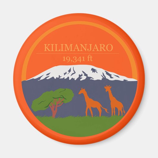 Kilimanjaro Altitude Magneet (Voorkant)