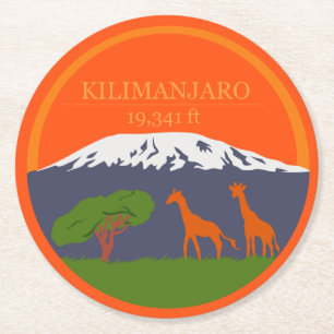 Kilimanjaro Altitude Ronde Kartonnen Onderzetter